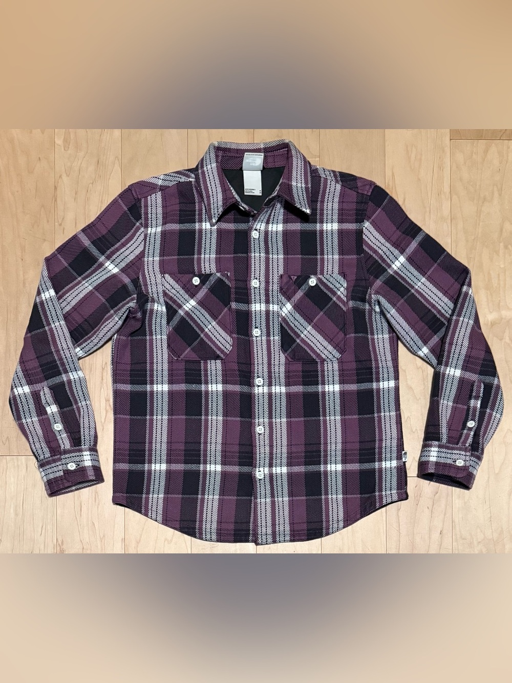 The North Face Shirt Jacket Shacket Heavyweight Lined Purple Plaid Men’s Medium
